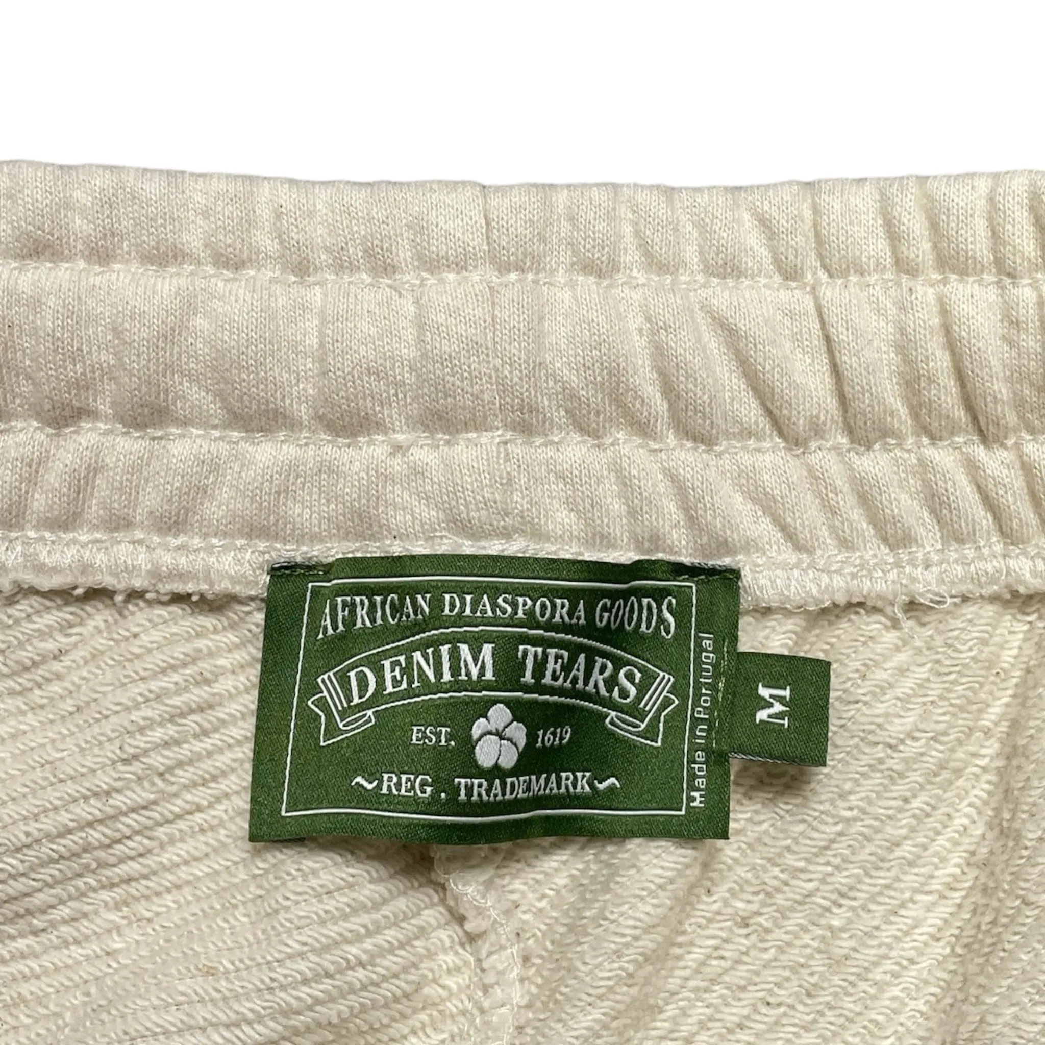 Denim Tears Rhinestone Cotton Wreath Sweatpants Oatmeal Pre-Owned