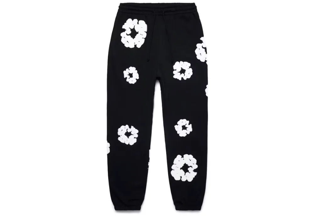 Denim Tears The Cotton Wreath Sweatpants Black