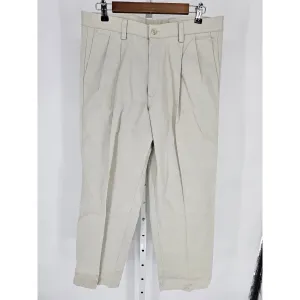Dockers Mens Sz 34x30 Individual Fit Classic Fit Pleated Dress Pants Tan