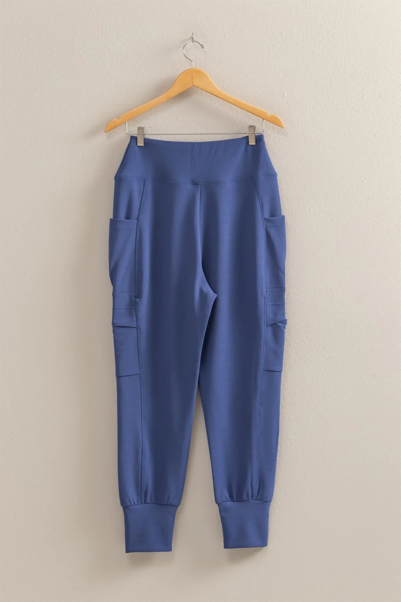 DZ25A677-High-Waist Pocket Detail Comfy Sweatpants