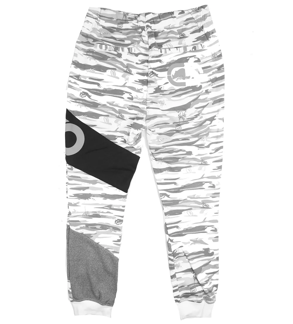 ECKO UNLTD FLEECE JOGGER PANTS  WHITE CAMO - EO31G662