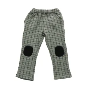 Elastic Checked Pant w/ Knee Patch