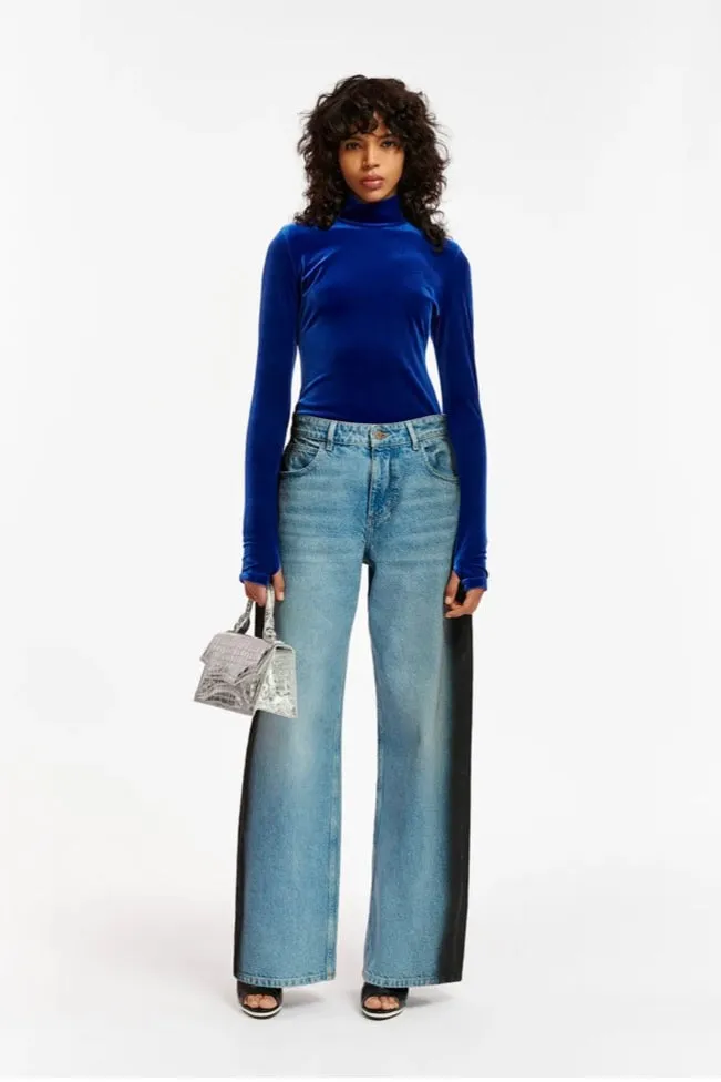 Essentiel Antwerp - Emirata Velvet Top: Blue Regatta