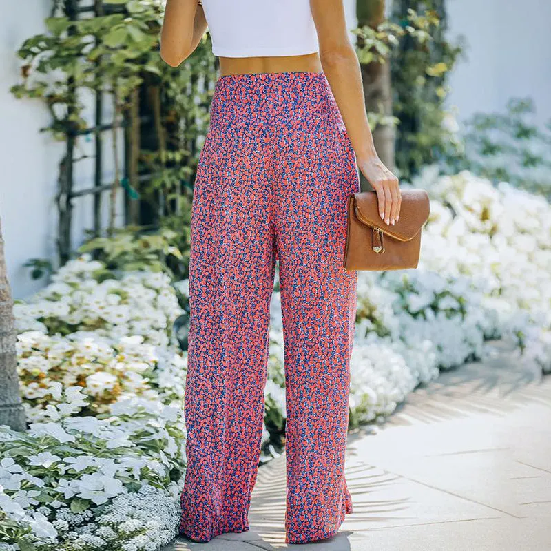 Fashion Tie Up Wide Leg Pants Wholesale Clothing