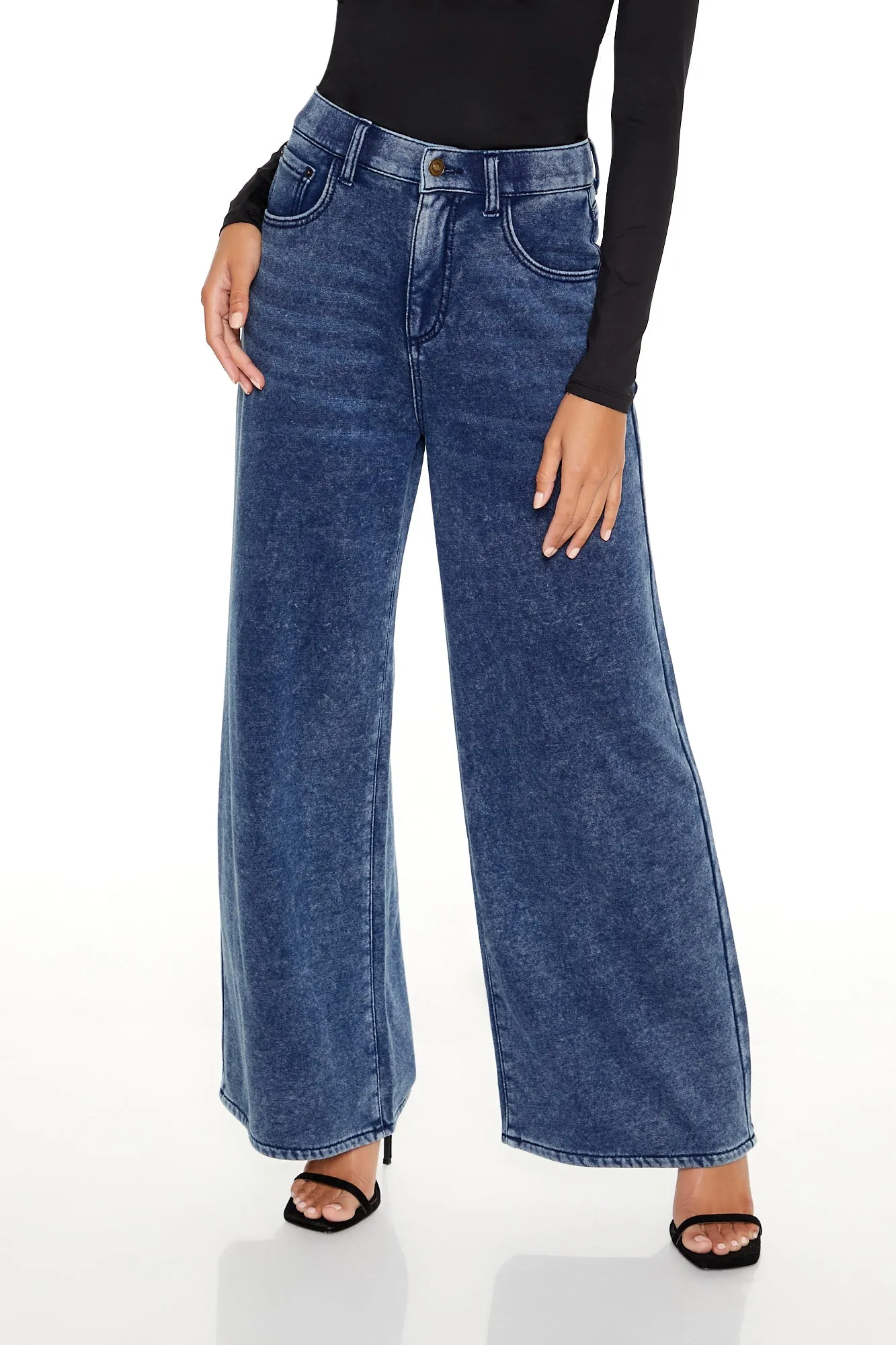 Faux Denim French Terry Sweatpant