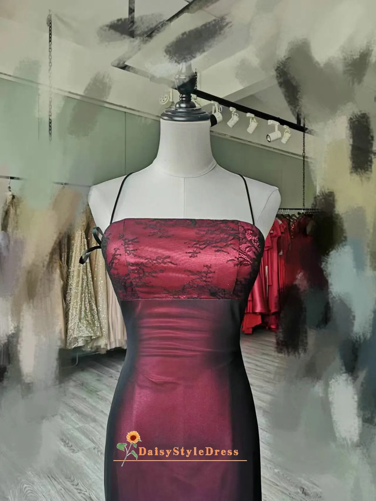 Fit and Flare Square Neckline 90"s Vintage Party Dress