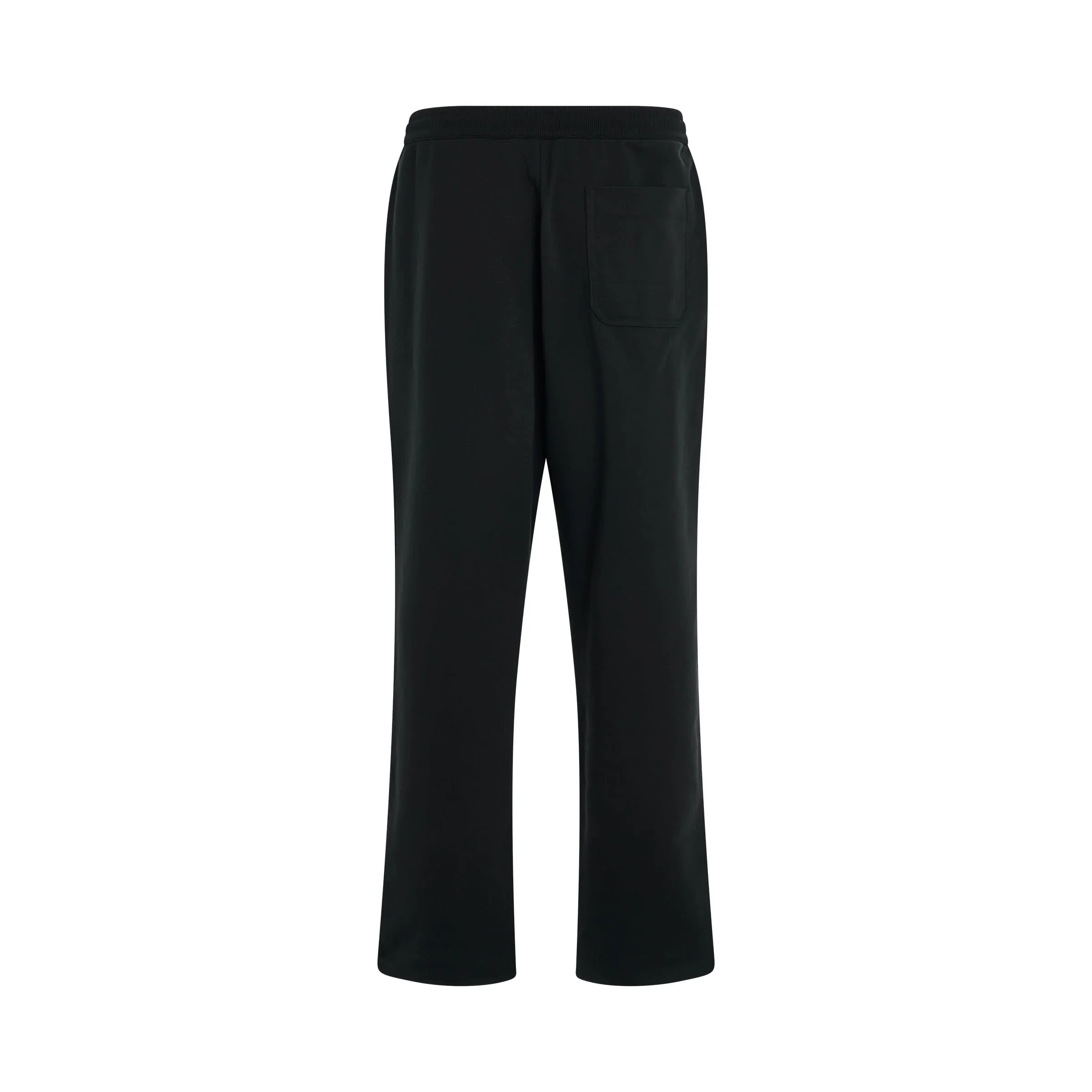 French Terry Straight Pants in Black