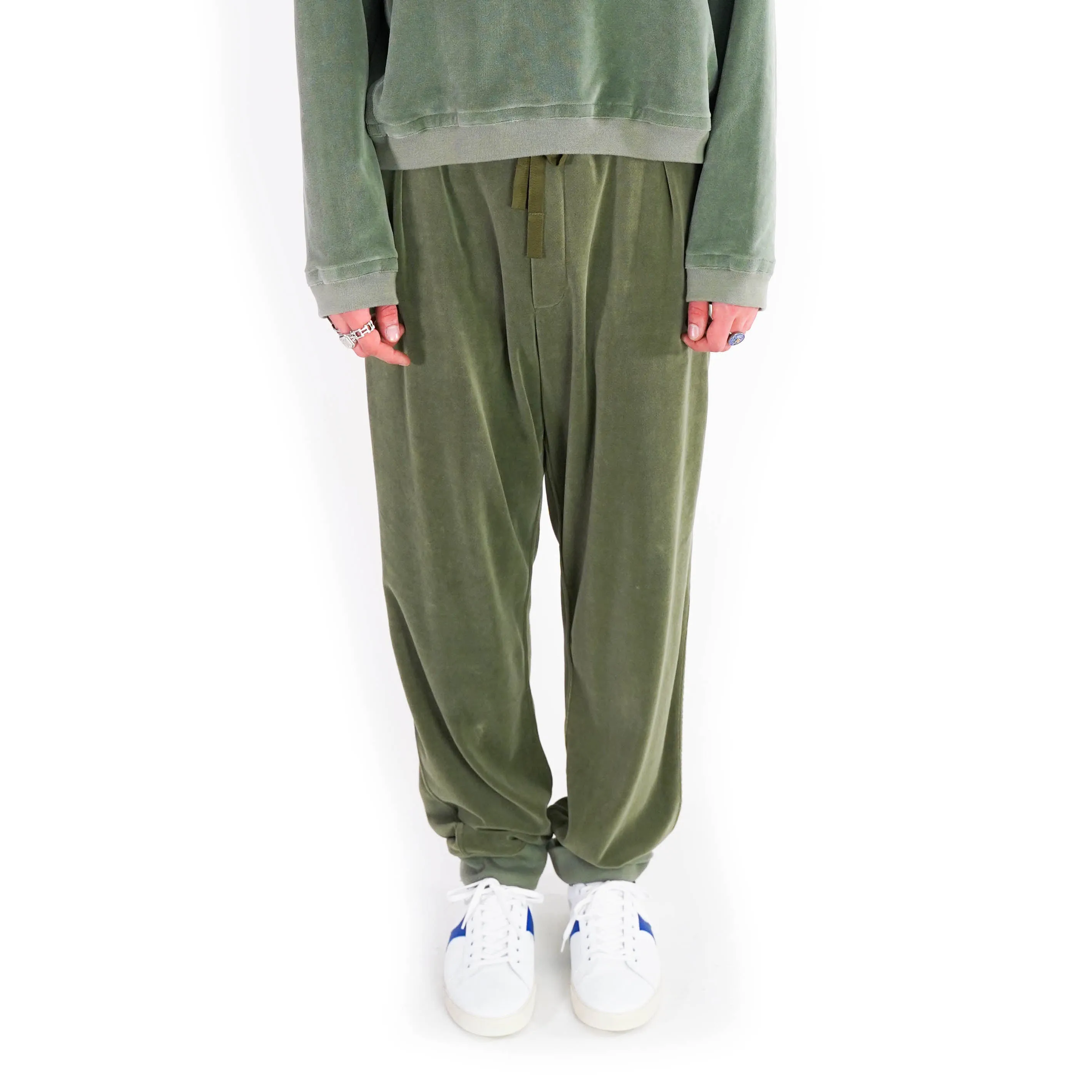 FW18 Light Green Velvet Sweatpants