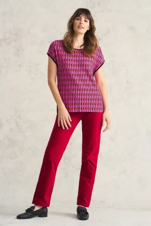 Geo Jacquard Knit Top