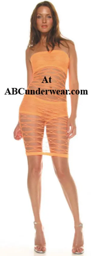 Geometric Net Tube Dress w/ Lining & Hot Pants Clearance