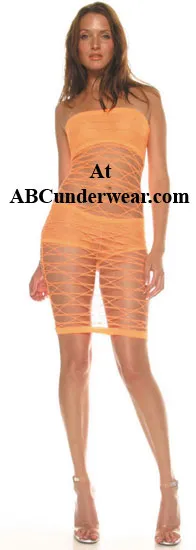 Geometric Net Tube Dress w/ Lining & Hot Pants Clearance