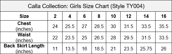 Girls Layered High Low Dress with Lace Bodice by Calla D825