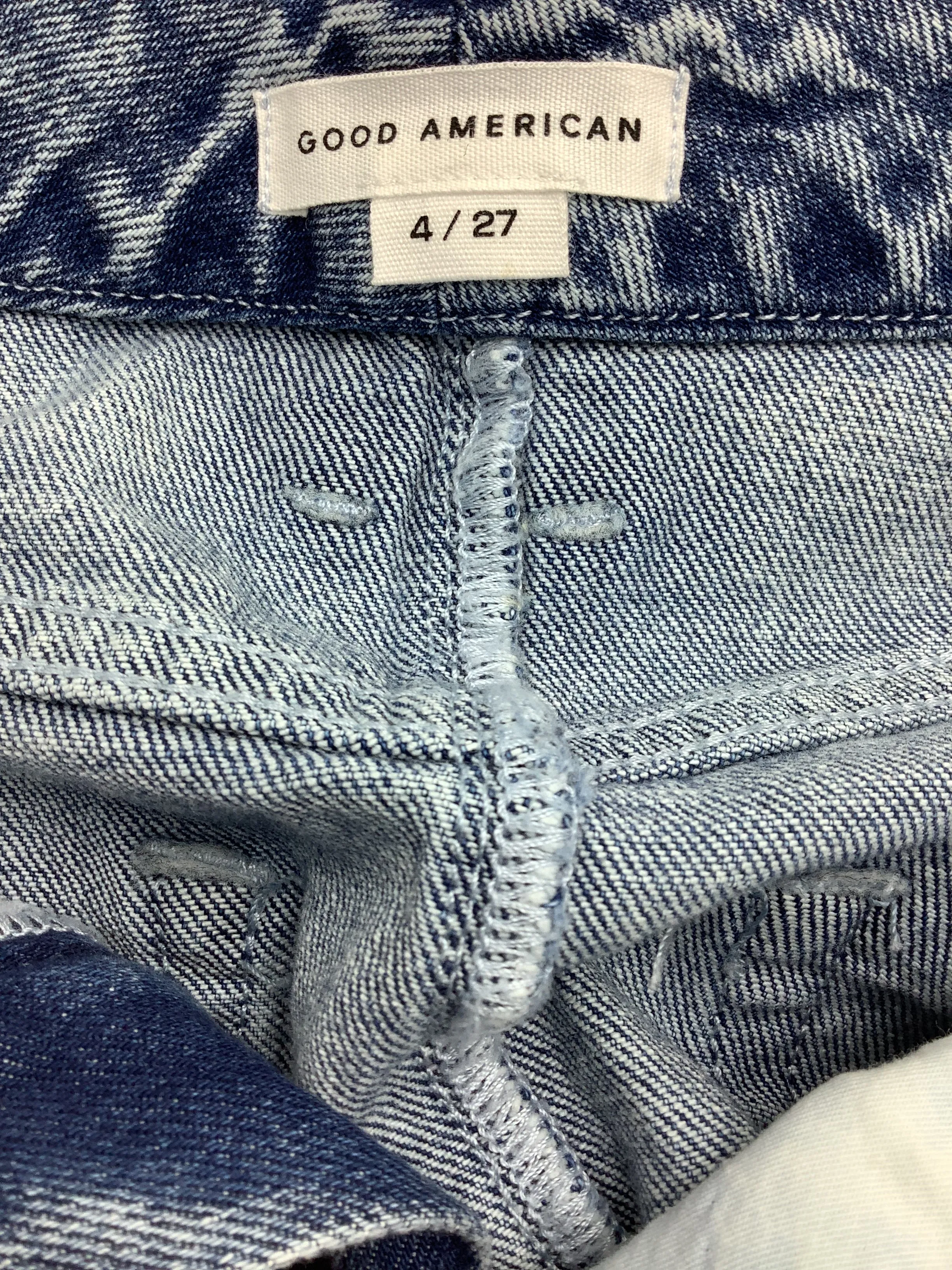 Good American Jean Skirt Maxi Blue Pencil Denim Size: 4/27
