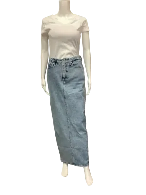 Good American Jean Skirt Maxi Blue Pencil Denim Size: 4/27