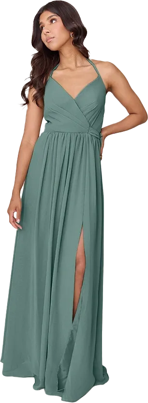 Hannah Chiffon Faux Wrap Dress | Made To Order