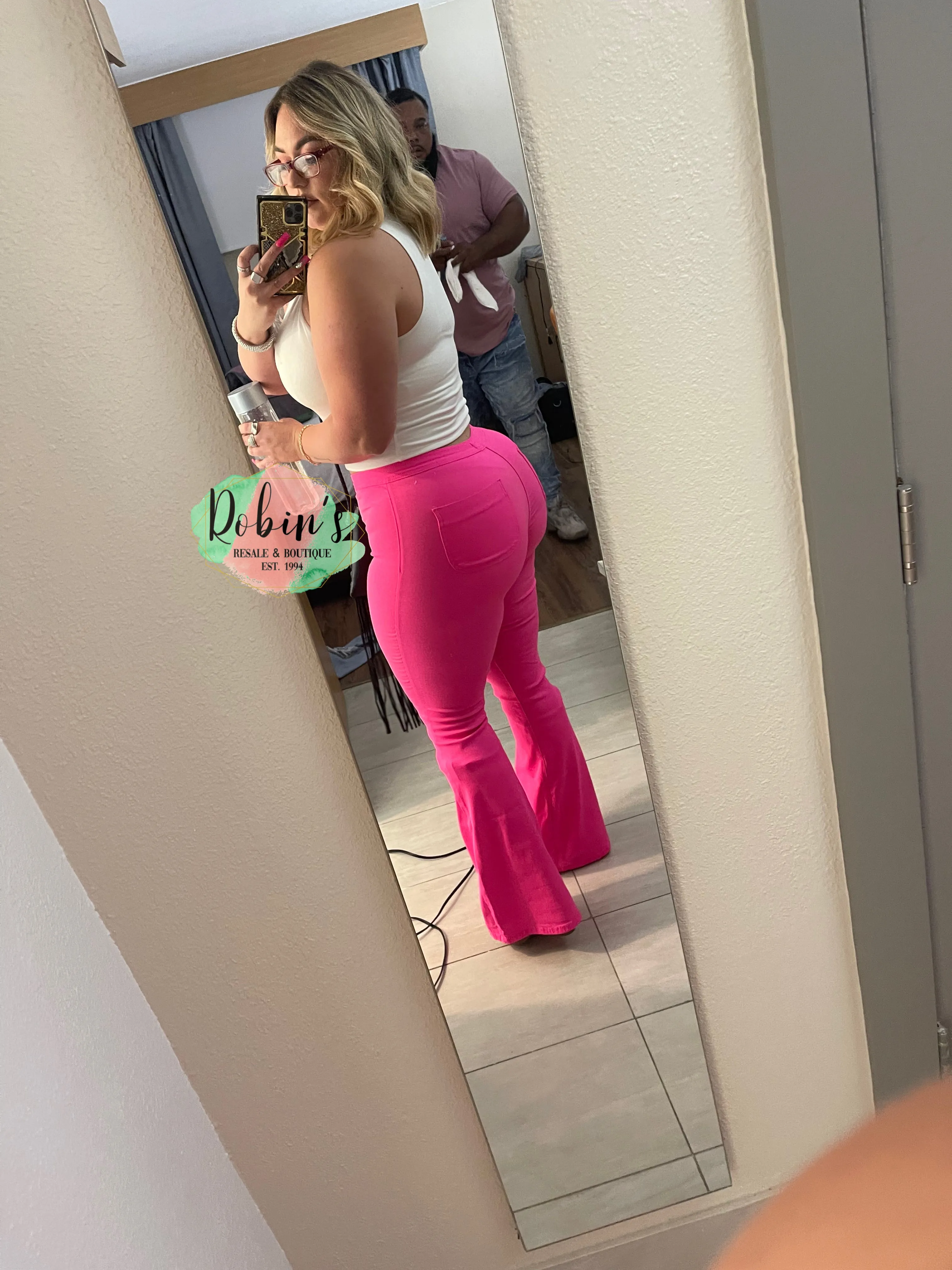 HIGH WAIST SUPER STRETCH DISCO BELL BOTTOM PANTS
