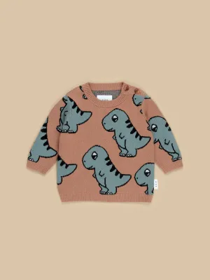 HUXBABY B-BALL DINO KNIT JUMPER