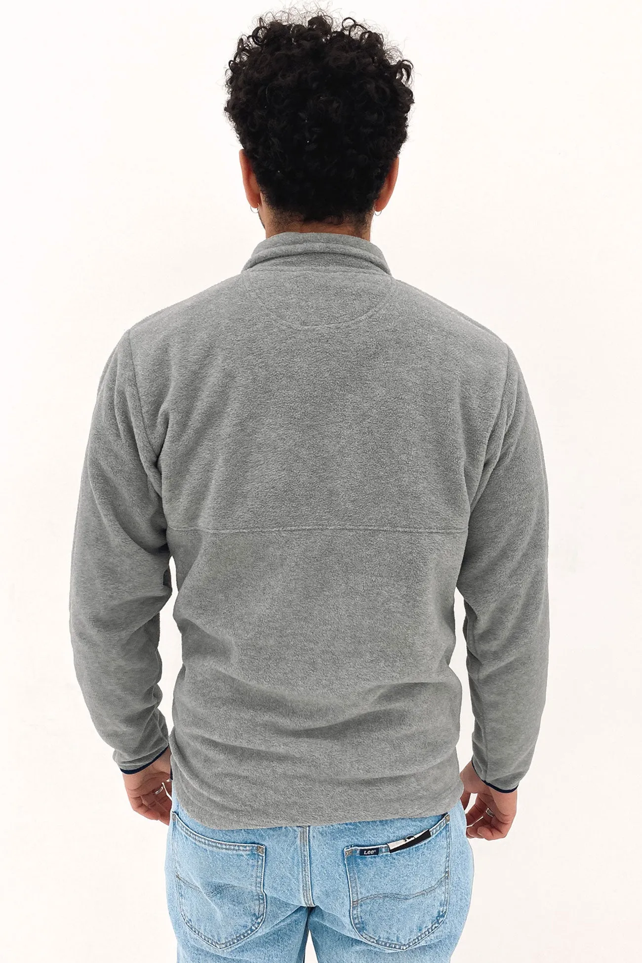 In A State Of Relaxation Quarter Zip Polar Fleece Grey Marle
