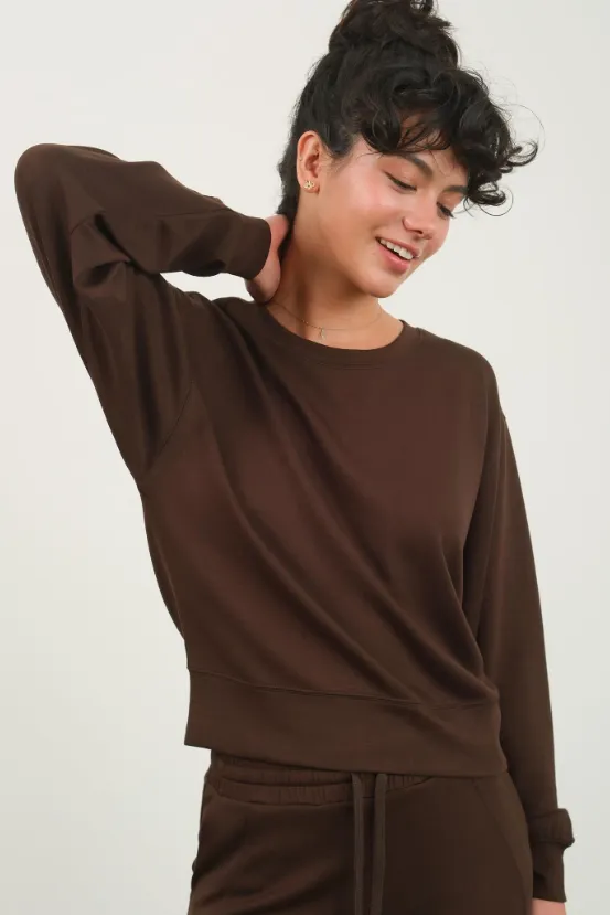 Ivanna Classic Crew Neck Scuba Sweatshirt
