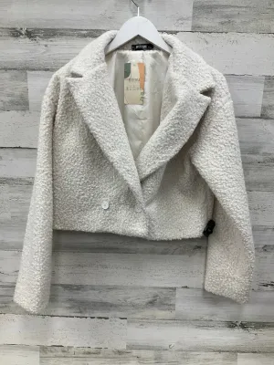 Jacket Faux Fur & Sherpa By Clothes Mentor In White, Size: M