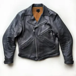 Jet Black Classic leather jacket