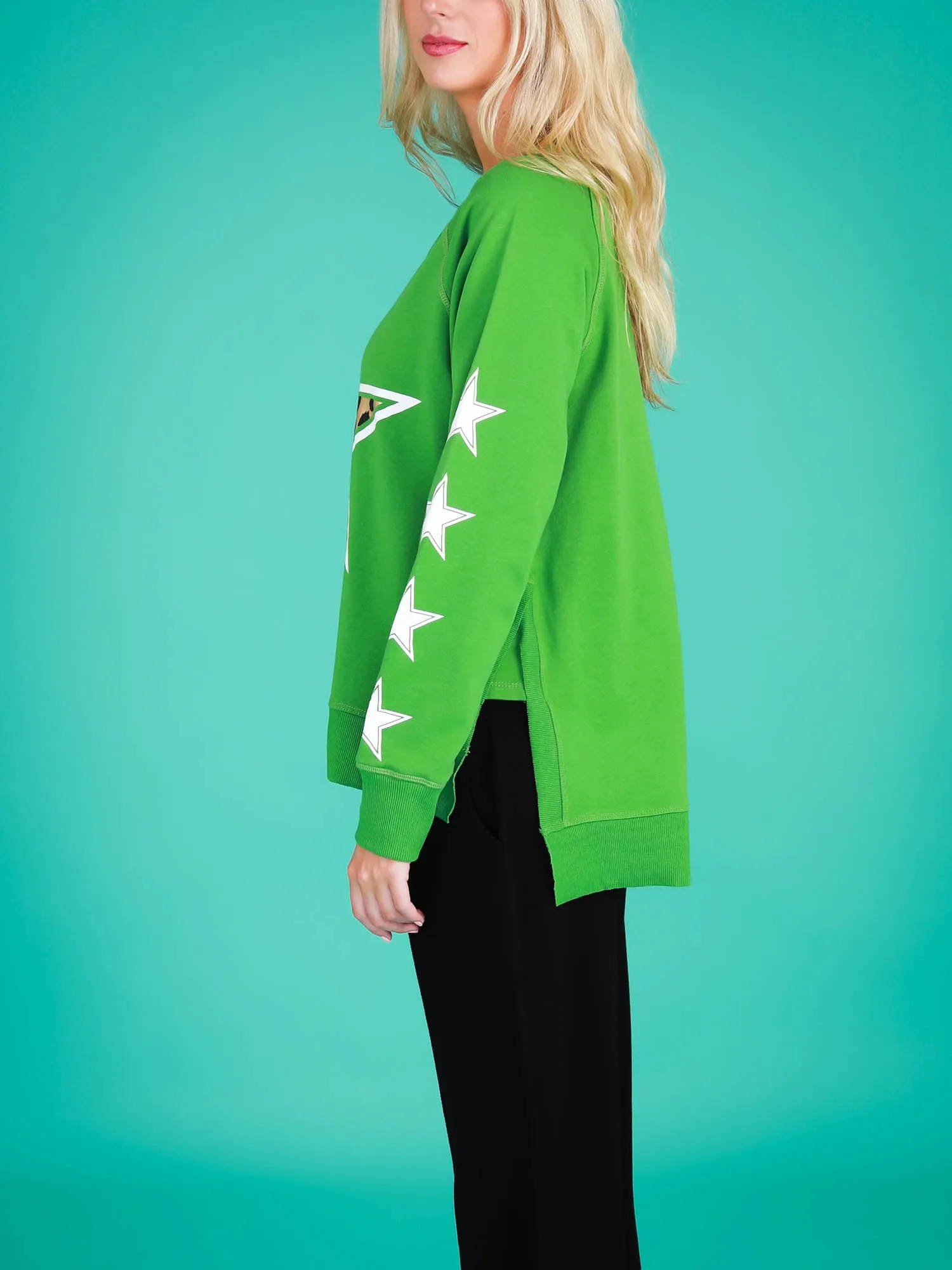 Kate Leopard Print Star Sweatshirt