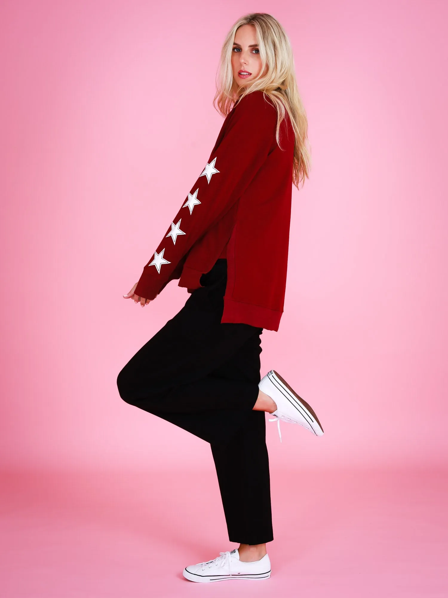 Kate Leopard Print Star Sweatshirt