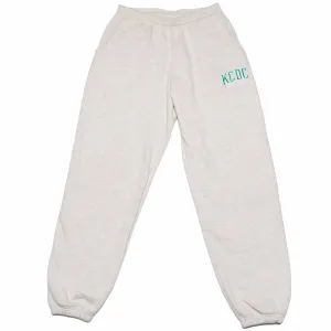 KCDC - Varsity Midweight Fleece Wide Sweatpants - Ecru