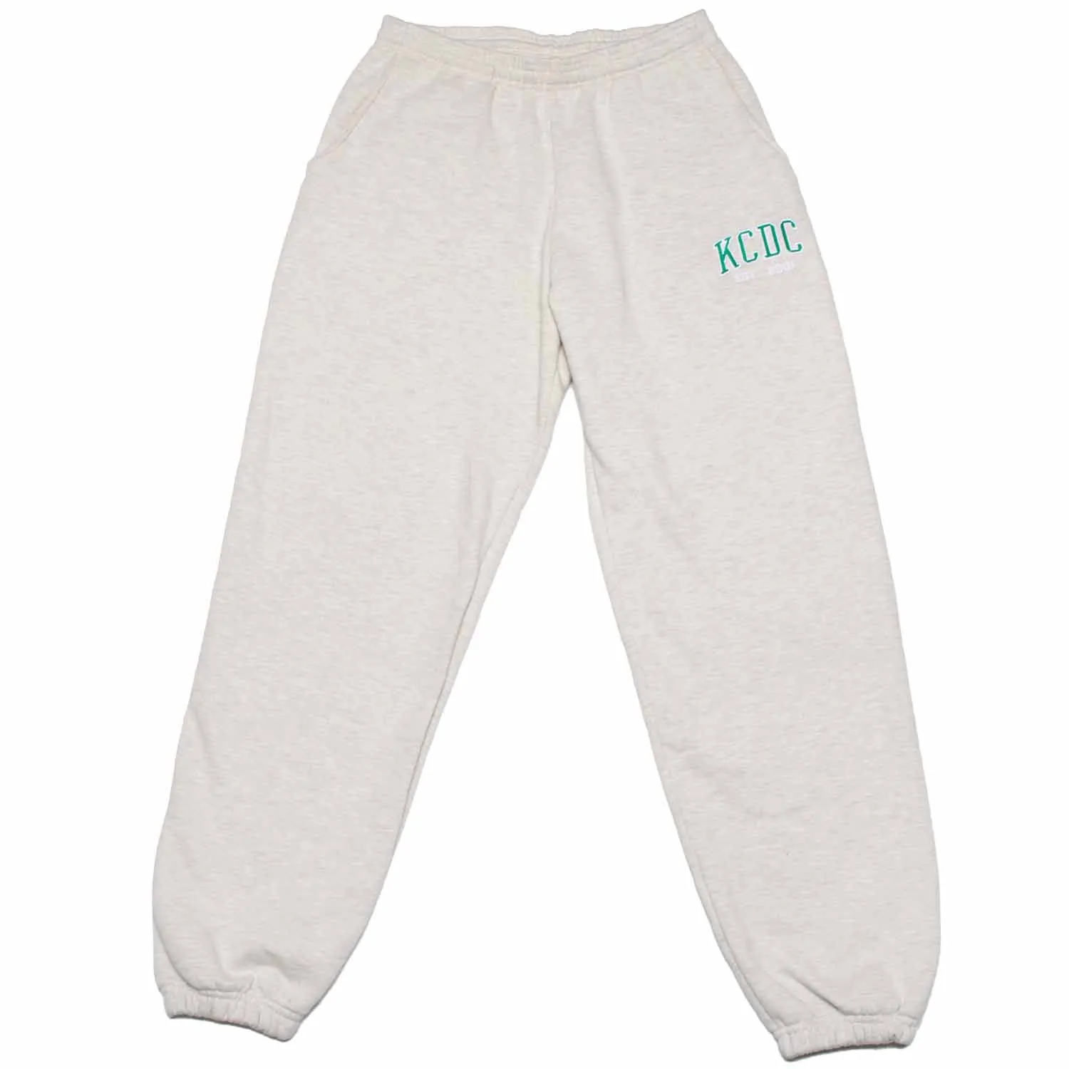 KCDC - Varsity Midweight Fleece Wide Sweatpants - Ecru