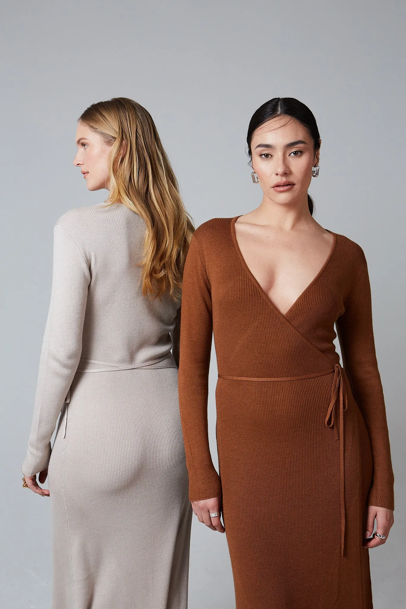 Knitted Wrap Gabrielle Dress