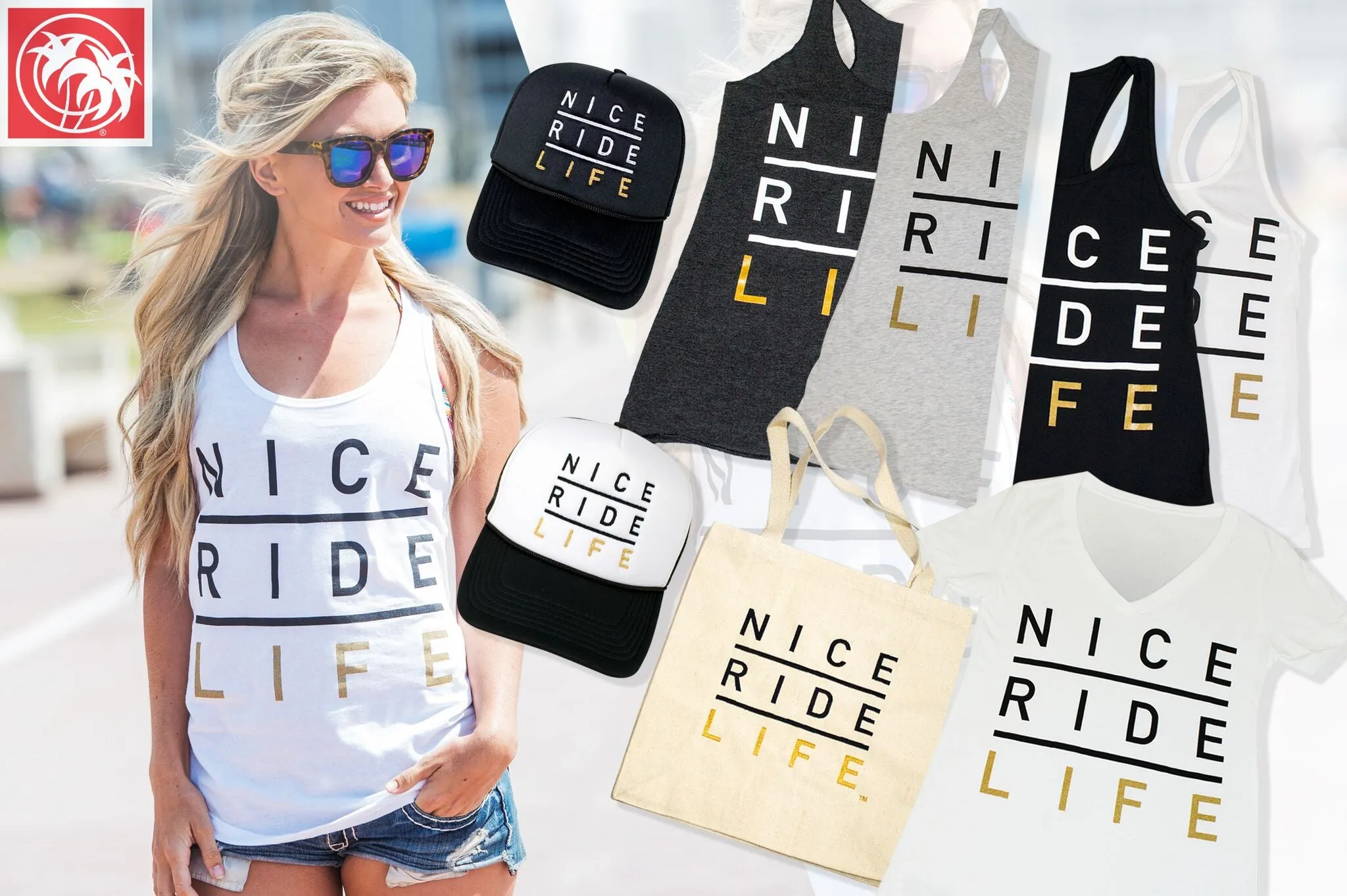 La Jolla - White Or Black Next Level Women's Racerback Tank Top