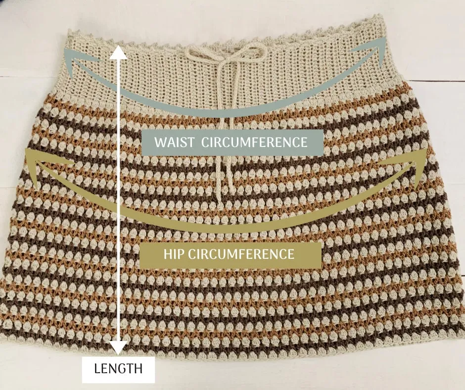 Lace Crochet Skirt Pattern pdf & video tutorial (beginner friendly) US women's XS-XXL