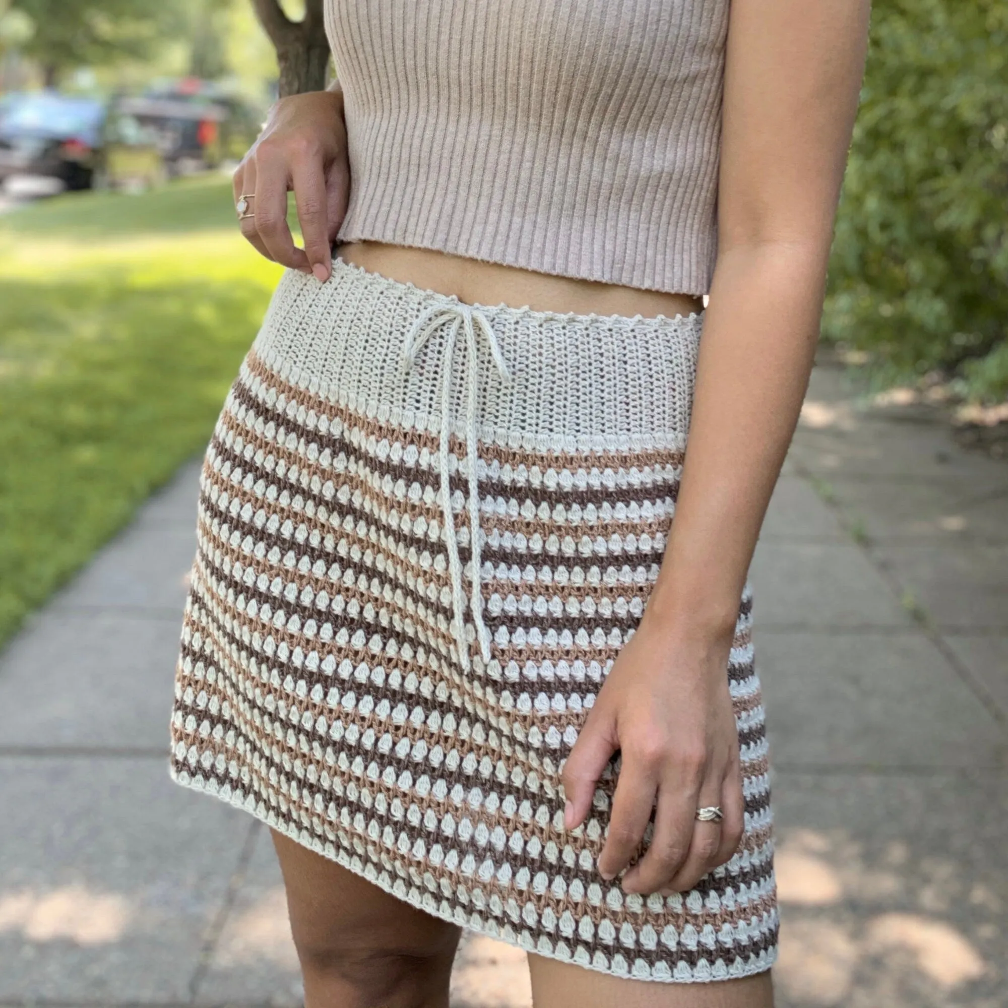 Lace Crochet Skirt Pattern pdf & video tutorial (beginner friendly) US women's XS-XXL