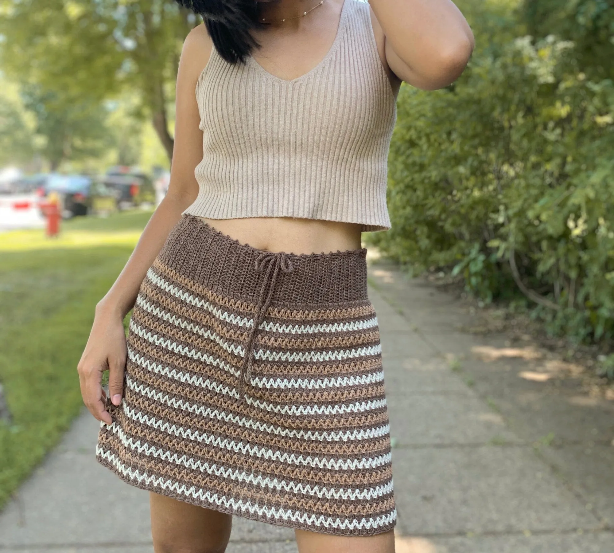 Lace Crochet Skirt Pattern pdf & video tutorial (beginner friendly) US women's XS-XXL