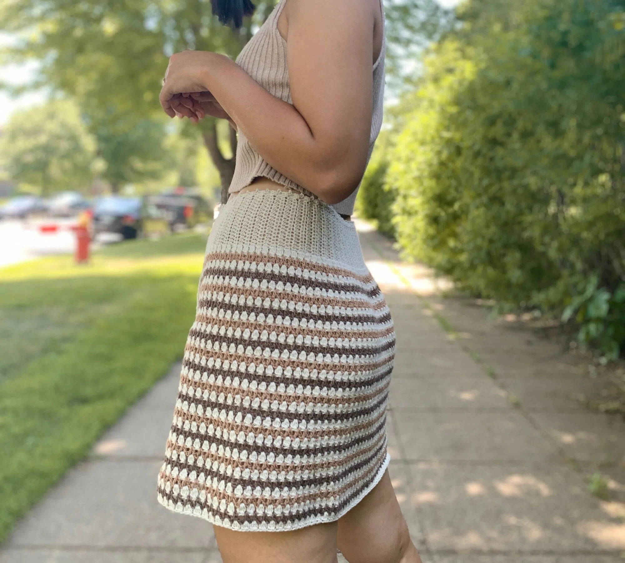 Lace Crochet Skirt Pattern pdf & video tutorial (beginner friendly) US women's XS-XXL