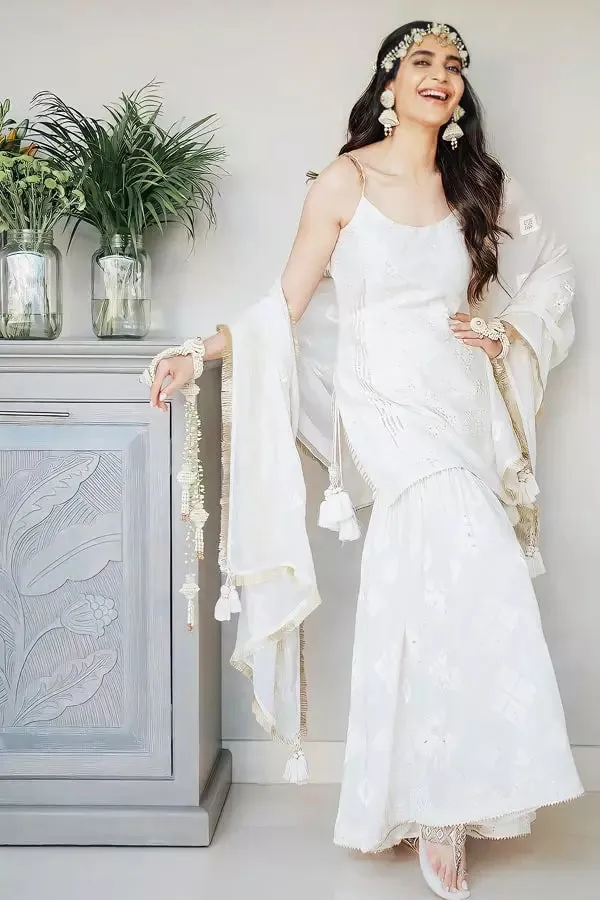 Latest Karishma Tanna Party Wear Sharara Suit Design 2022