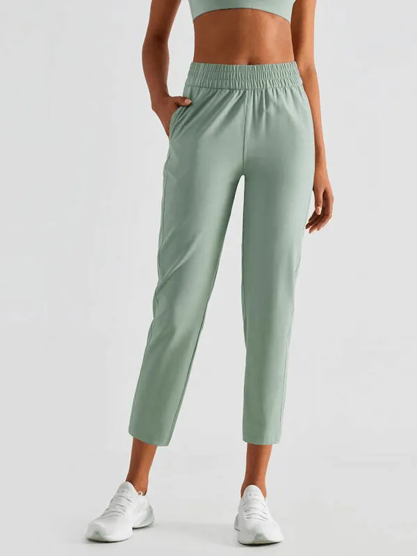 Lightweight High Waist Fitness Workout Sweatpants with Pockets - SF1041