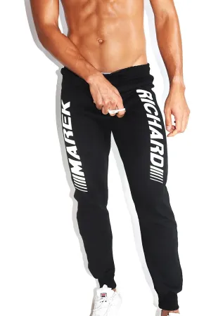 Logo Racing Sweatpants-Black