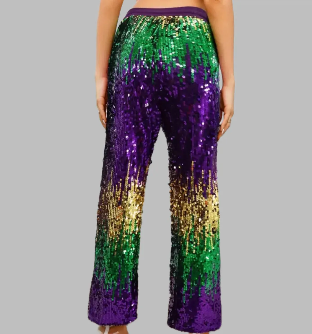 MARDI GRAS Jogger Sweatpants with Elastic Waist and Drawstring