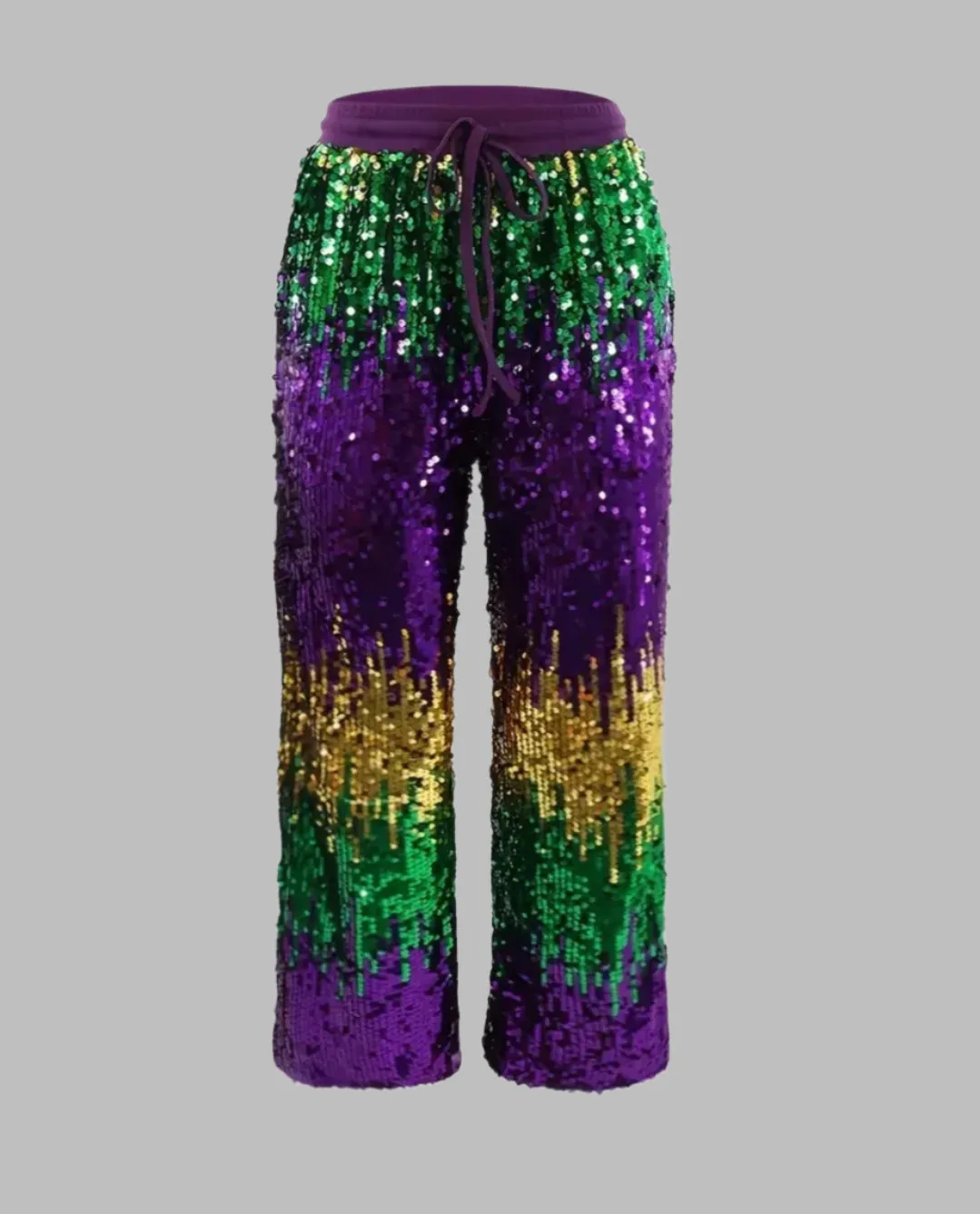 MARDI GRAS Jogger Sweatpants with Elastic Waist and Drawstring