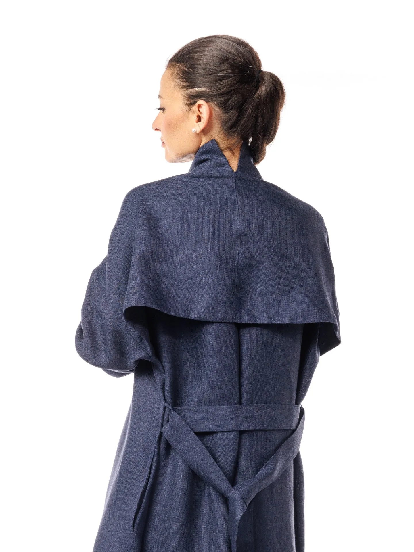 Marina Dream Linen Cape Dress