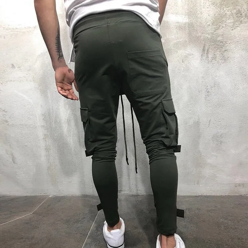 Men's Casual Skinny  Sweatpants Patchwork Joggers