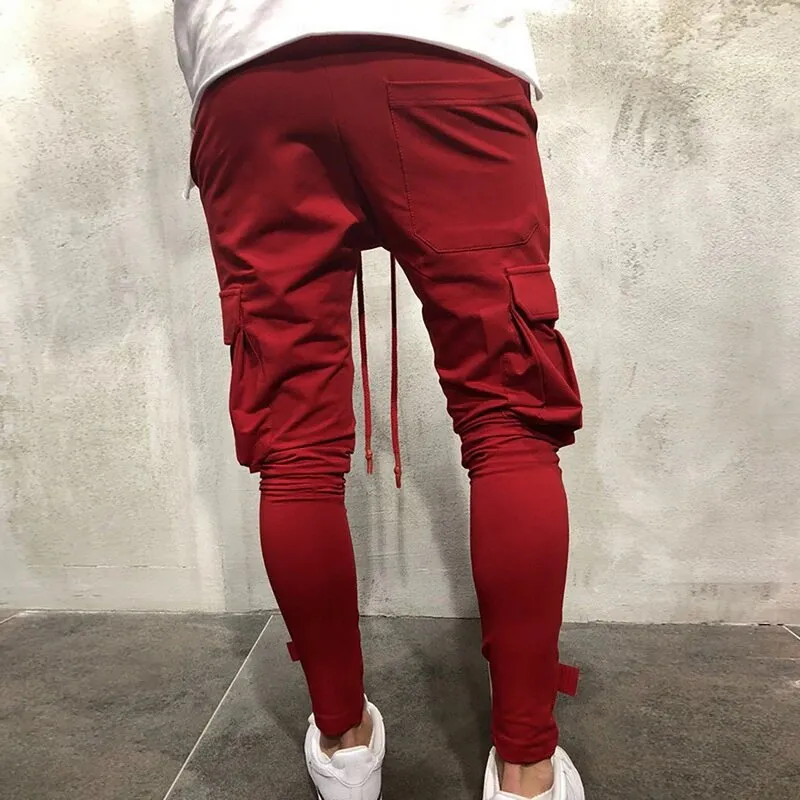 Men's Casual Skinny  Sweatpants Patchwork Joggers
