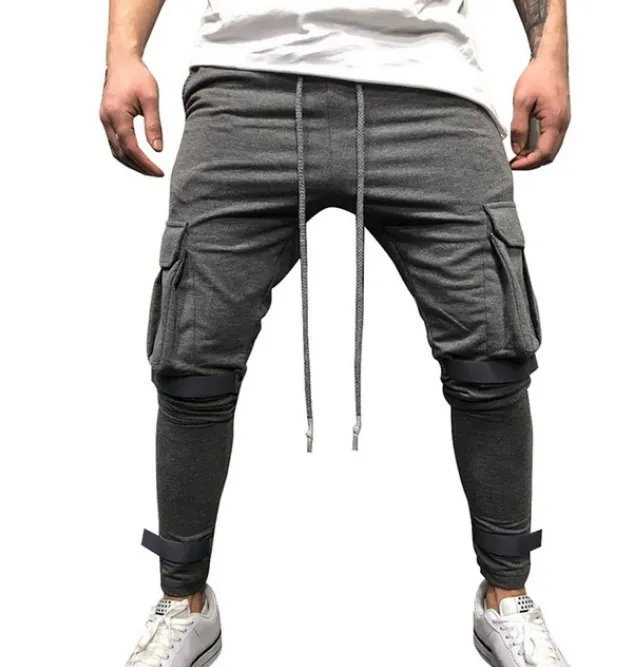 Men's Casual Skinny  Sweatpants Patchwork Joggers
