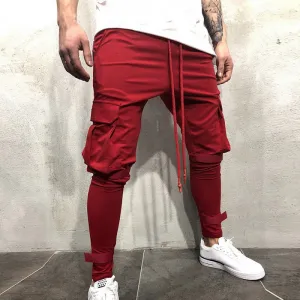 Men's Casual Skinny  Sweatpants Patchwork Joggers