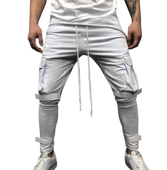 Men's Casual Skinny  Sweatpants Patchwork Joggers