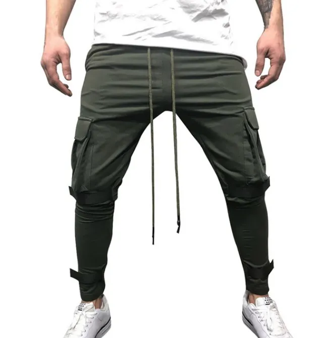 Men's Casual Skinny  Sweatpants Patchwork Joggers