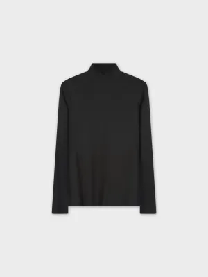 Mesh Turtleneck-Black