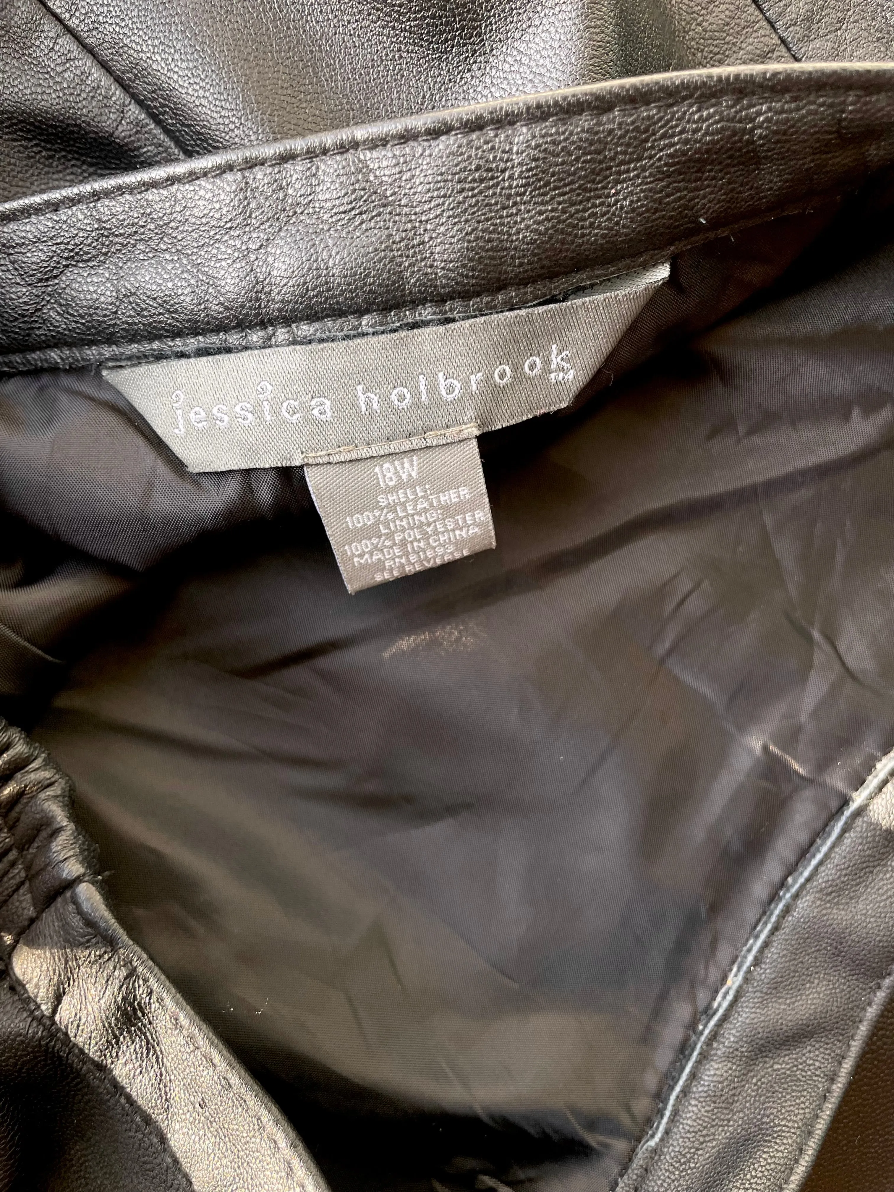 Midi leather skirt