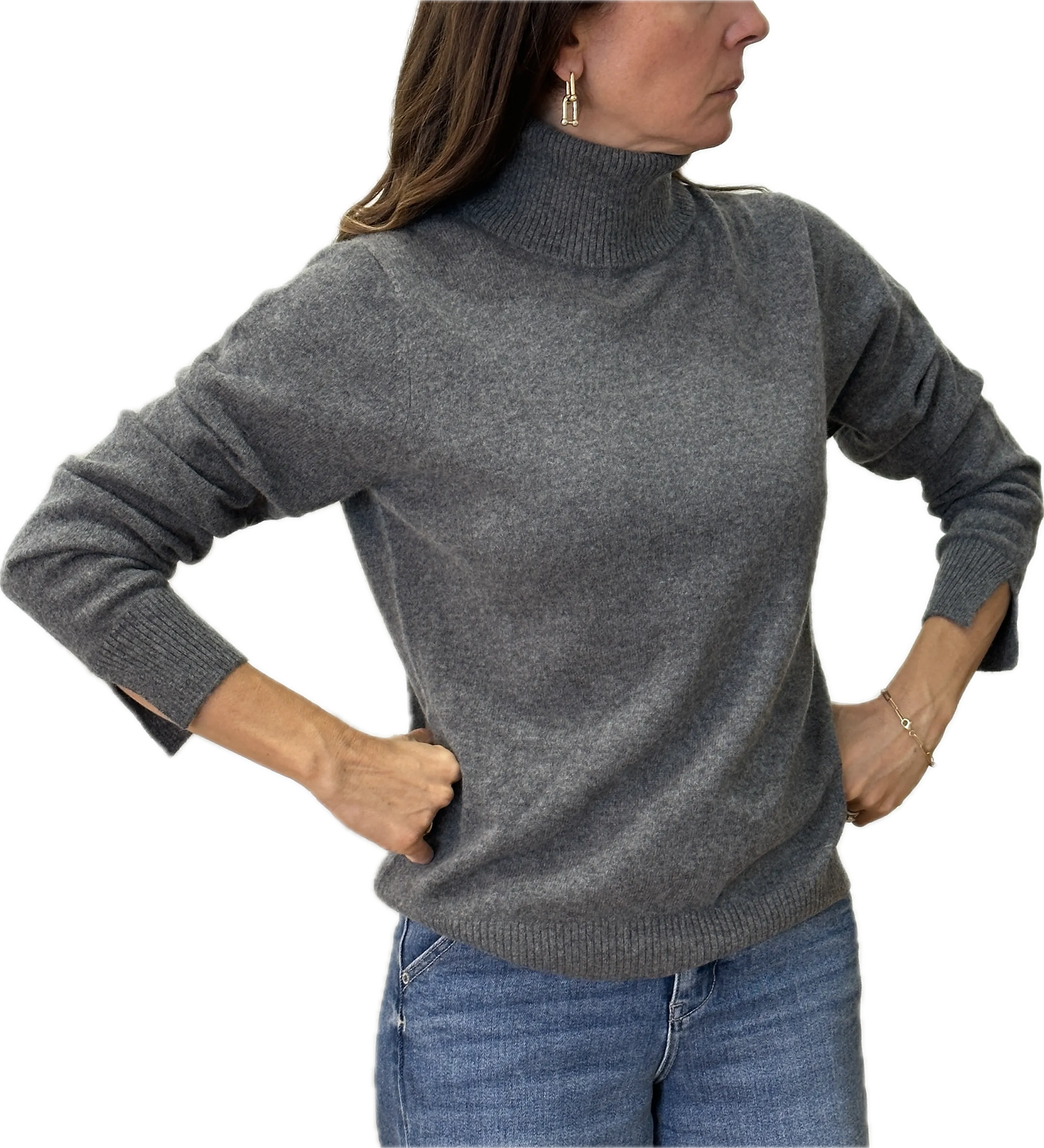 Minnie Rose Cashmere Turtleneck Pullover